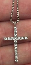 14ct Diamond Cross Pendant