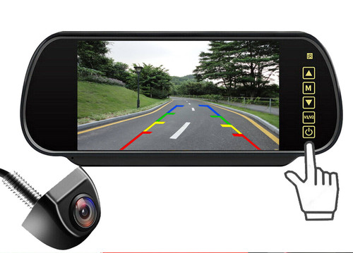 Touchscreen car rear view - car,