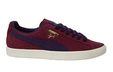 Puma Clyde Paisley Mens Burgundy Trainers
