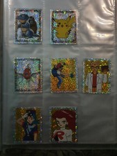 Pokemon Hologram stickers 1999 X7 Rare Collectible