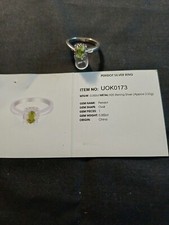  BEAUTIFUL , PERIDOT, SILVER RING , GEMS TV