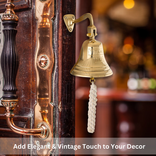 Brass ship bell titanic marine - ship,