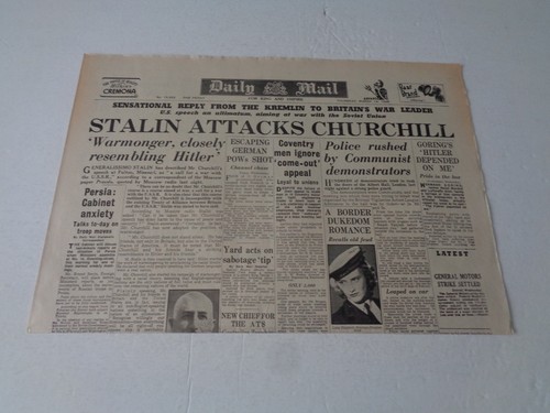 Ww2 wartime newspaper daily - -,