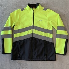 Lidl Jacket Womens Medium M Yellow Hi Viz Work Wear Top Staff Reflective Safe