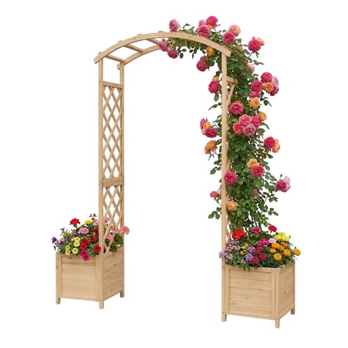 Rose arch garden - rose, arch,