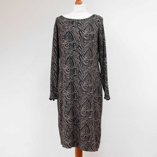 The Masai Clothing Co Size XL Casual Brown Black Long Sleeve Jersey Midi Dress