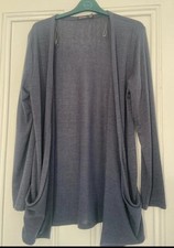 Boohoo Longline Blue Cardigan