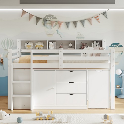 Wooden kids bed - kids, mid