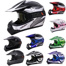 ZORAX Youth Kids Motocross Helmet MX Off Road BMX Dirt Bike Quad & Goggles