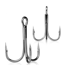 TREBLE HOOKS PIKE Size 2 4 6 8  Pike Fishing - Pike Rigs - Barbed Semi Barbless