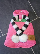 Designer Puppy Puffer Jacket Coat With Cute Scarf Sz Xxs Rare