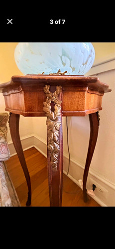 Antique wood octagonal end - wood,