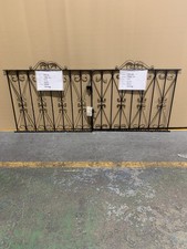 Wrought Style Scroll Top Metal Garden Driveway Gates 2090mm Wide x 915mm High