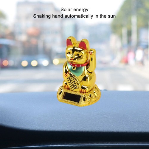 Lucky cat waving - 5", solar