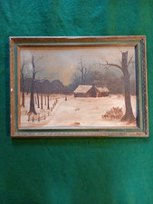 Antique oil on board of a