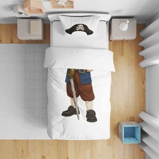 Pirate Cot Bed Blanket Personalised Kids Costume Bedding Fun Adventure Design