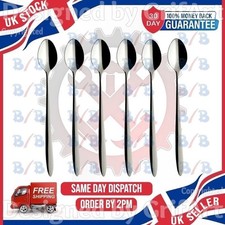 SIX LONG REACH ICE CREAM SPOONS HANDLE LATTE COFFEE TEA DESSERT SUNDAY SUNDAE