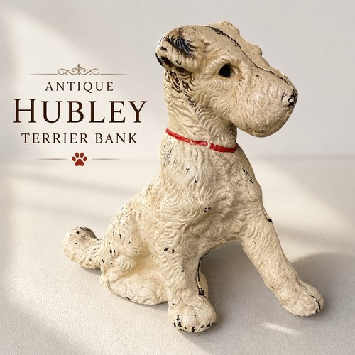 Antique fox terrier dog - antique,