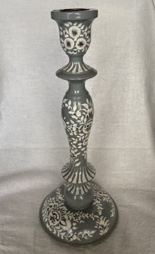 Vintage wooden candlestick - vintage,