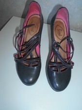 Feud dark grey leather platform shoes size 6