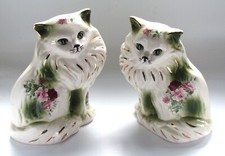 Antique BC Staffordshire Ceramic Cat Figurines - Rare