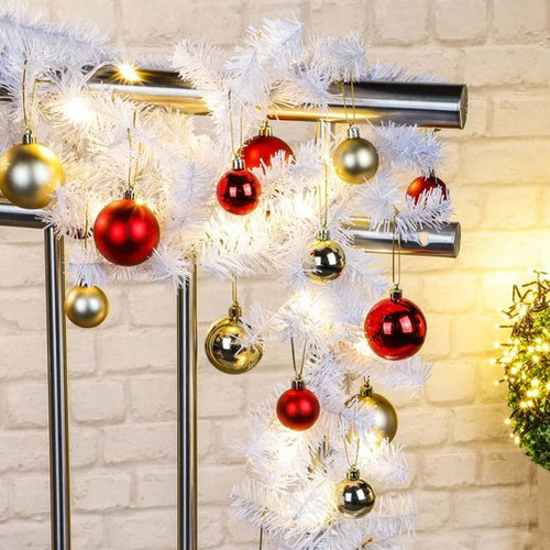 White christmas garland - white,