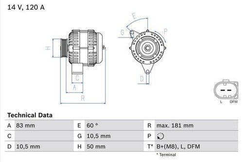 Bosch alternator for mercedes - alternator,