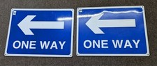 2x One Way Left Arrow Traffic Signs - Aluminium - Used Road Signs