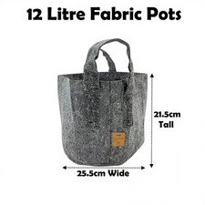 12 Litre Fabric Pot Grow Bag