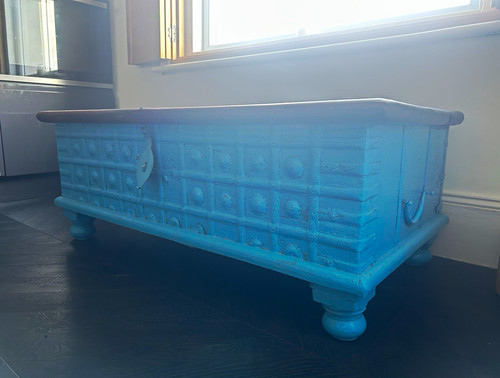 Painted teak wood storage - painted,