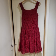 Nomads Red Sleeveless Textured Dress - UK Ladies Size M
