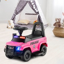 Kids Ride On Police Car 6V Battery Powered Electric Toy Car w/ 4-Wheel