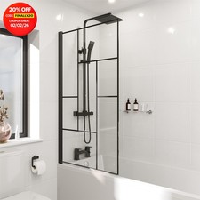 Black Grid Abstract Bath