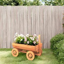 Wooden garden planter - garden, wagon