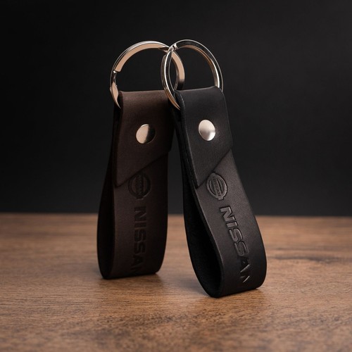 Leather keyring suitable for