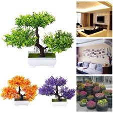 Realistic Artificial Bonsai Tree Potted Plant for Home Office Garden Decor
