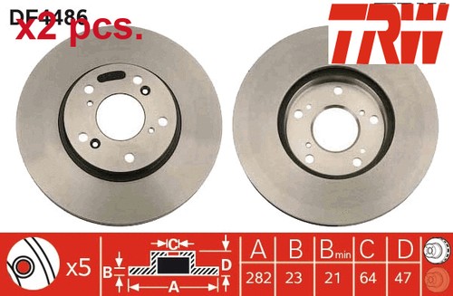 Pcs front brake disc set - pcs,