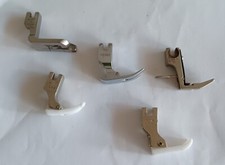 bag of 5 mixed sewing machine feet, various