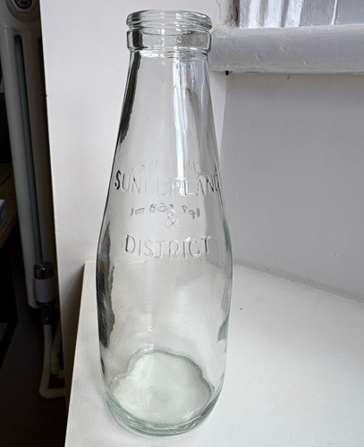 Vintage embossed glass milk - vintage,