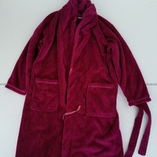 The Savile Row Dressing Gown Small Pink Womens Soft Fleece Polyester Bath Robe