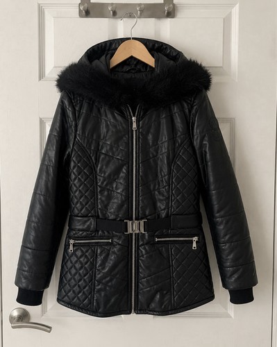 River island girls black faux - island,