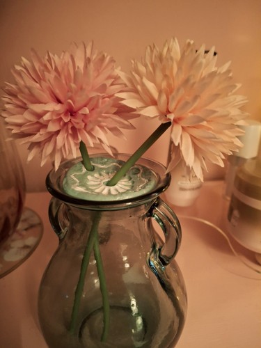 Cute green glass posy vase - posy,
