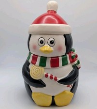 Cookie Jar Penguin Christmas