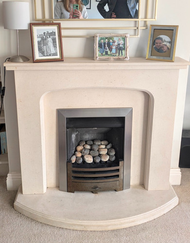Stone fireplace surround