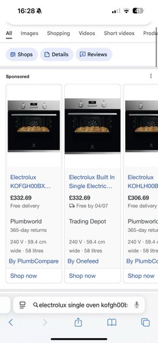 Electrolux kofgh00bx single - electrolux,