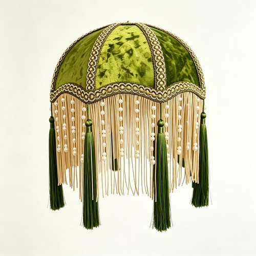 Lampshade with tassels - with,