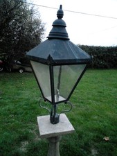 Large Black Traditional Victorian Style Old Lantern 110cm High 