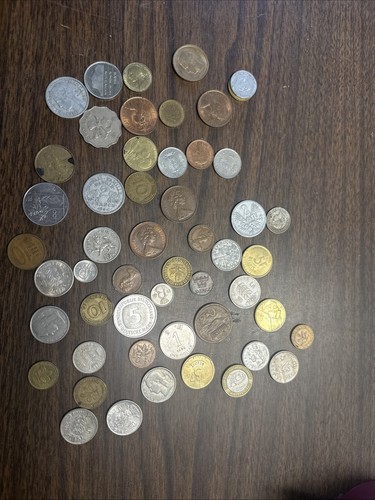 Lot foreign coins old - of,