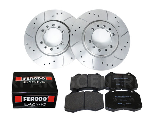 Front drilled grooved brake - front,