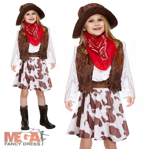 Cowgirl girls fancy dress - girls, wild